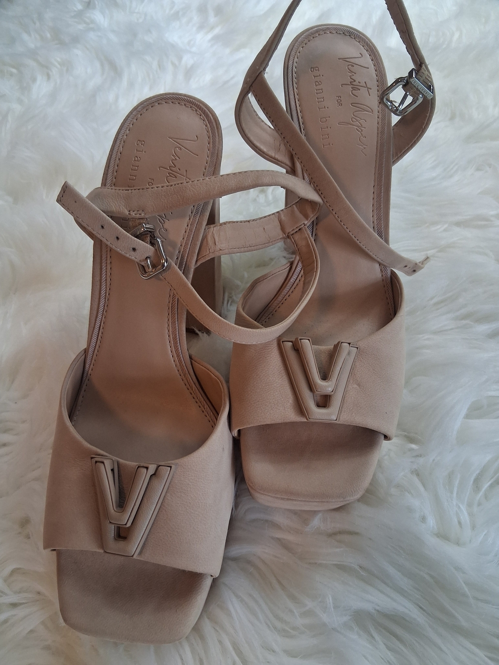 V by Very Vixen Pink Platform Heels